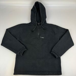 M+RC NOIR Mens Size M 1/4 Zip Hoodie Sweatshirt Black *Read